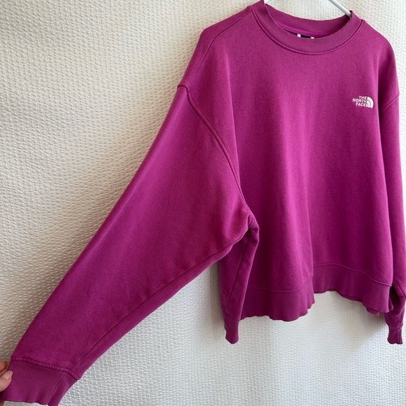 The North Face Women's Evolution Oversized Crewneck Pink Sweatshirt Size: Large - Picture 3 of 9
